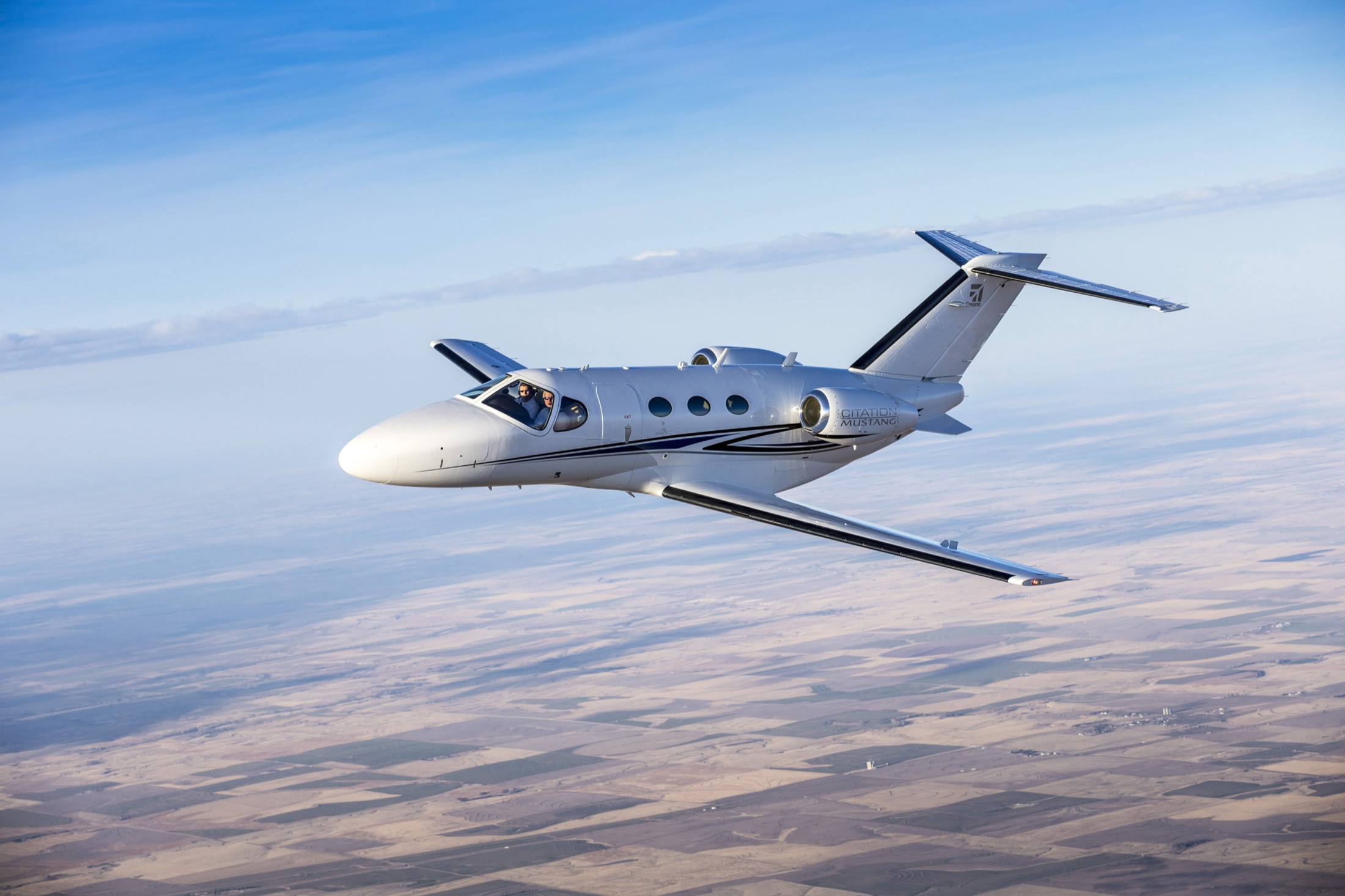 Citation Mustang private jet in flight